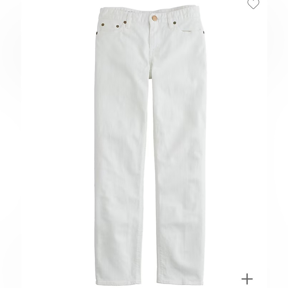 💗 NWOT- J.Crew Matchstick Crop White Jean- Size 28R